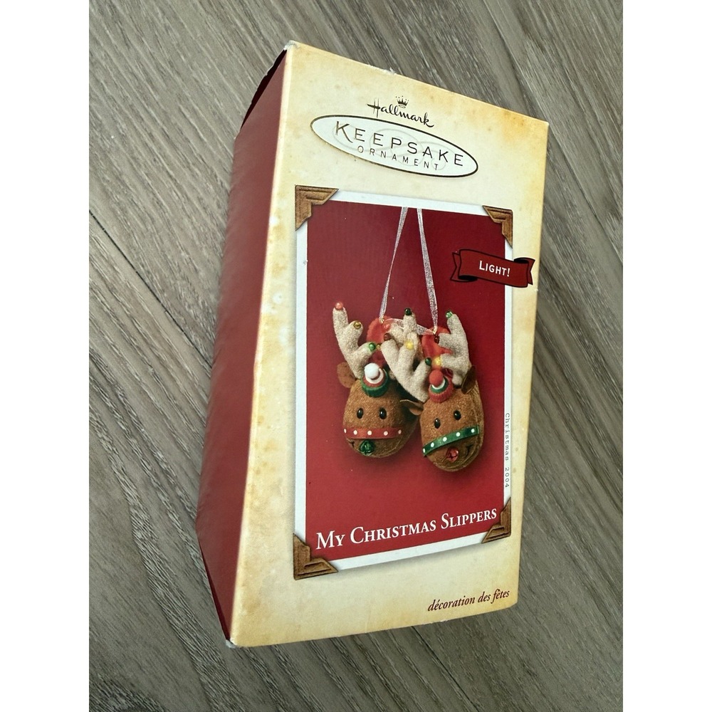 HALLMARK KEEPSAKE ORNAMENT My Christmas Slippers 2094 New In Box